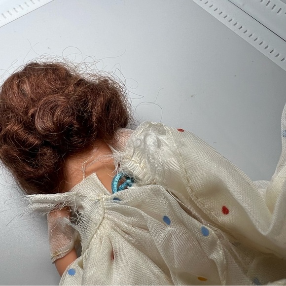 Vintage Storybook Dolls Sleepy Eyes Porcelain With Stands 5” - Picture 4 of 14